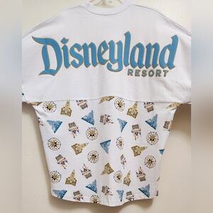 **NEW** Disneyland Resort Park Icons Attractions XL White Spirit Jersey Glitter